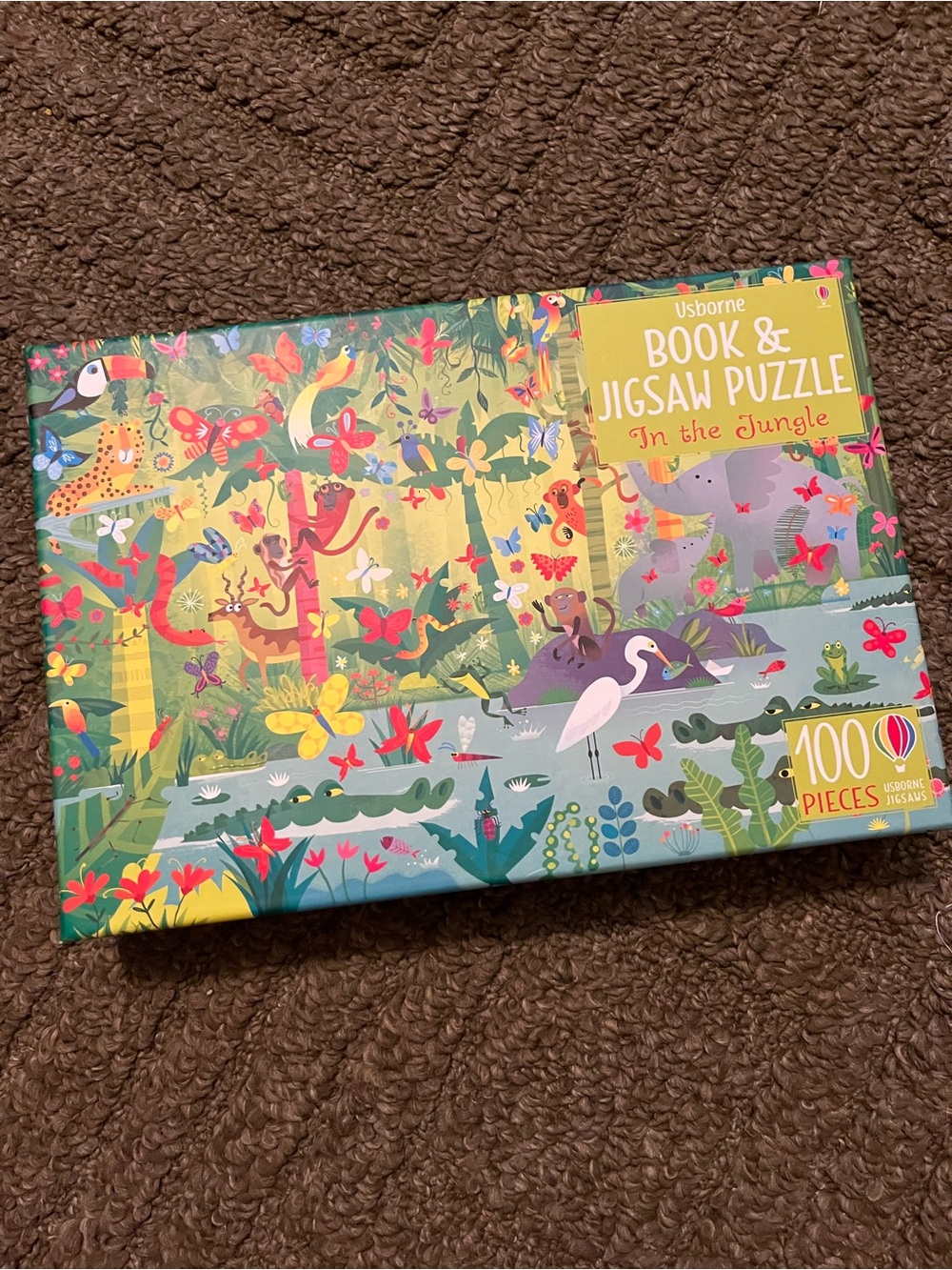 Usborne In the Jungle Book & 100-Piece Jigsaw Puzzle - Colorful Jungle